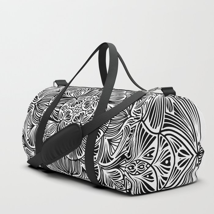 Black and White Mandala Pattern 012 Duffle Bag