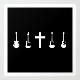 Rock Guitars Christian Art Print
