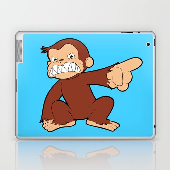 Furious George Funny Monkey Cartoon Animal Laptop & iPad Skin