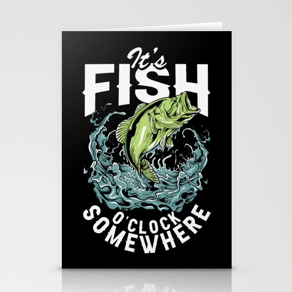 It's Fish O'clock Somewhere Stationery Cards