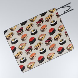 Sushi Pug Picnic Blanket