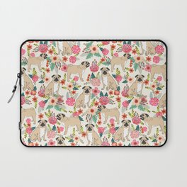 Pug floral dog breed pet pugs must have gifts for unique dog breed owners Laptop Sleeve