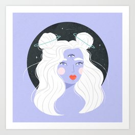 Space Lady Art Print
