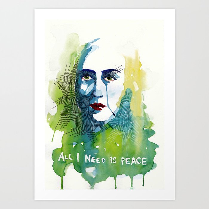 All I need is peace Art Print