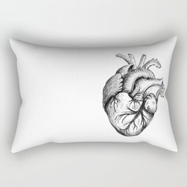 Hand drawn human heart Rectangular Pillow