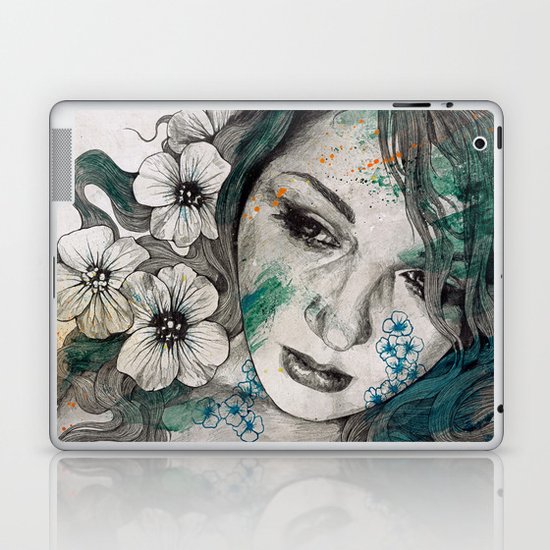 Cleopatra S Sling Flower Tattoo Lady Portrait Drawing Laptop