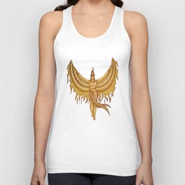 Isis, Goddess Egypt with wings of the legendary bird Phoenix Unisex Tank Top