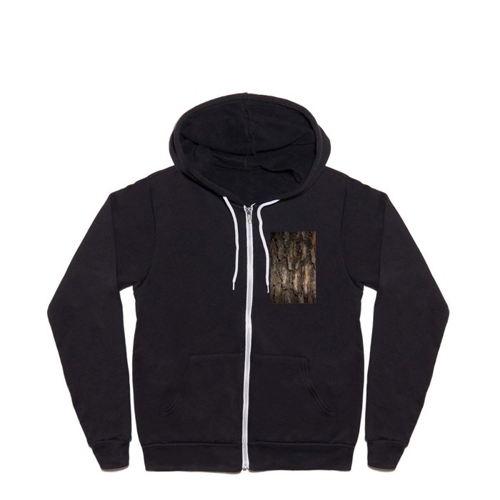 Pine bark close-up Full Zip Hoodie