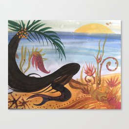 Gardening Mermaid Canvas Print