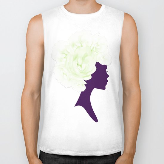 Rose Silhouette Biker Tank