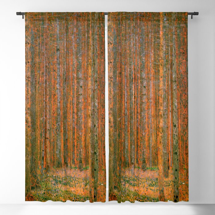 Gustav Klimt "Fir Forest" Blackout Curtain