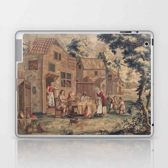 Antique 17th Century Rustic Pastoral Scene English Tapestry Laptop & iPad Skin