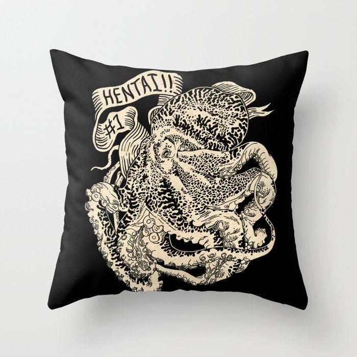 Hentai Number 1 Throw Pillow By Nevermind Society6