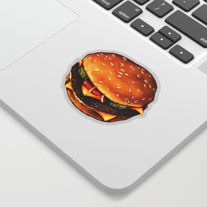 Cheeseburger Pattern 2 Sticker