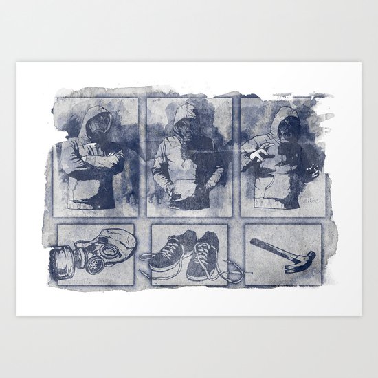 Vigilante Blueprint Art Print