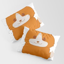 A cute and simple chibi portrait drawing of a dog Pillow Sham