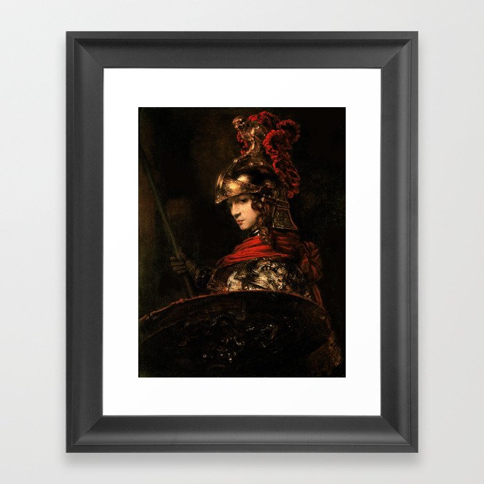 Pallas Athena by Rembrandt Catalysis Culture Special Signature Framed Art Print