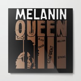 Melanin Queen Tea African American Metal Print