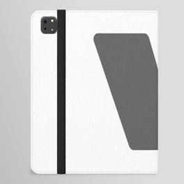 v (Grey & White Letter) iPad Folio Case