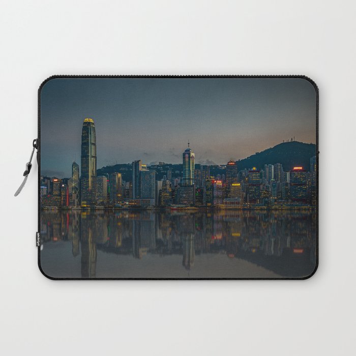 Hong Kong Skyline at Dusk Laptop Sleeve