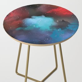 Space Splashed Watercolor Side Table