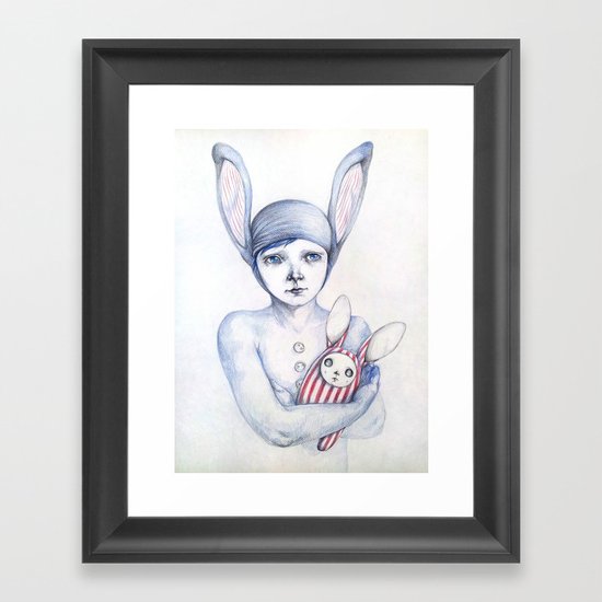 Blue Framed Art Print