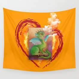 Heart of Baby Dragon Wall Tapestry