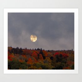 Autumn Moonrise Art Print