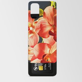 Pink Flowering Orchid Branche Floral Bouquet Android Card Case