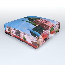 Vertical: Chimneys and Churches of Riga Outdoor Floor Cushion