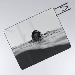 GRAYSCALE - PHOTO - OF - PERSON - IN - WATER - PHOTOGRAPHY Picnic Blanket