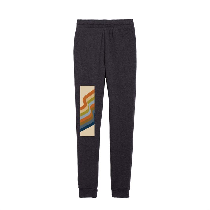 Super Retro Rainbow Wave 1 Kids Joggers