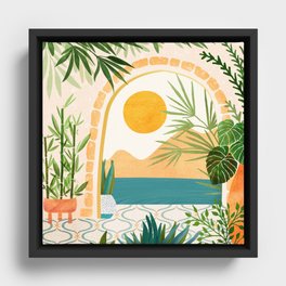 Villa View Tropical Landscape / Villa Series Framed Canvas