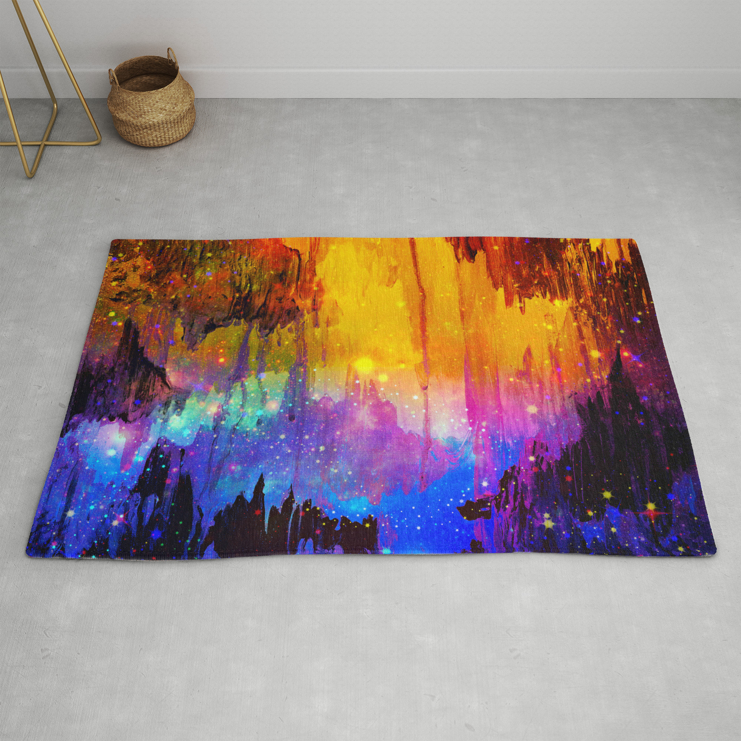 Castles In The Mist Magical Abstract Acrylic Painting Mixed Media