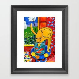 Henri Matisse - Cat With Red Fish still life painting Framed Art Print