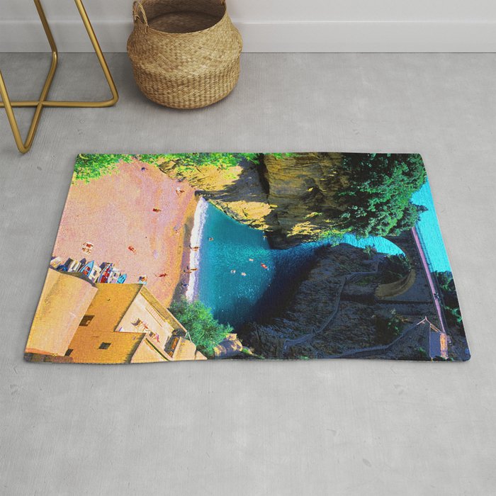 Furore Beach Amalfi Coast Rug