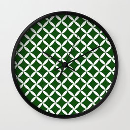 Modern white flower of life mid century geometric shapes 11 Wall Clock