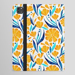 Sweet Florals – Marigold & Blue iPad Folio Case