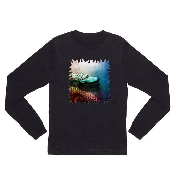 The Alligator that Wears the Rainbow Rays  Long Sleeve T Shirt