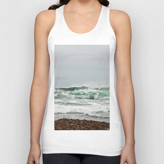 Explosive Green Surf of the St-Lawrence Unisex Tank Top
