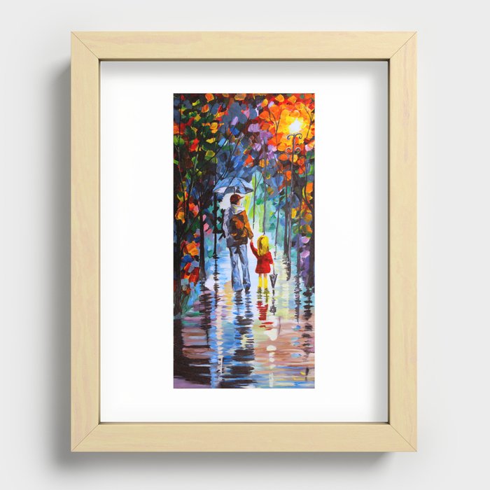 Father and Daughter Recessed Framed Print