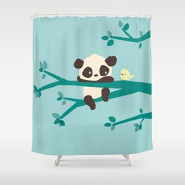 Sad Panda Shower Curtain
