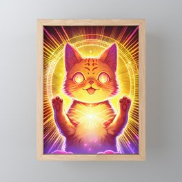 Illumination Cat Art Framed Mini Art Print