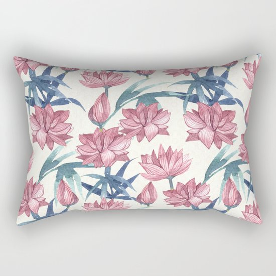 Oriental Flowers Rectangular Pillow