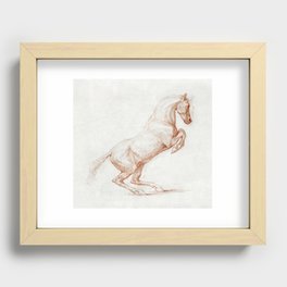 A Prancing Horse, Facing Right Recessed Framed Print
