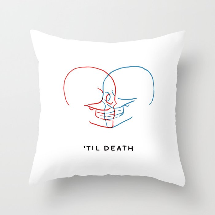 ’Til Death (Minimal) Throw Pillow