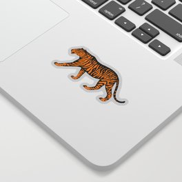 Tigers (Dark Green and Marigold) Sticker