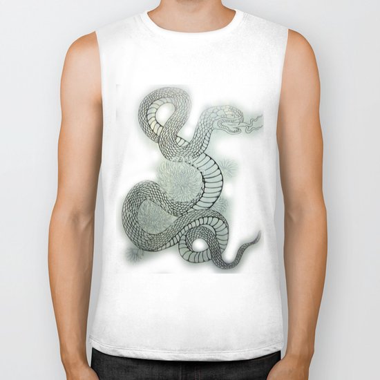 snake in the garden Biker Tank