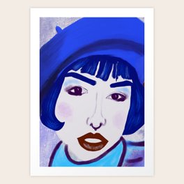 blue lady art prints for any decor style society6 blue lady art prints for any decor
