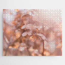 Winter Garden - Golden Hydrangea Jigsaw Puzzle